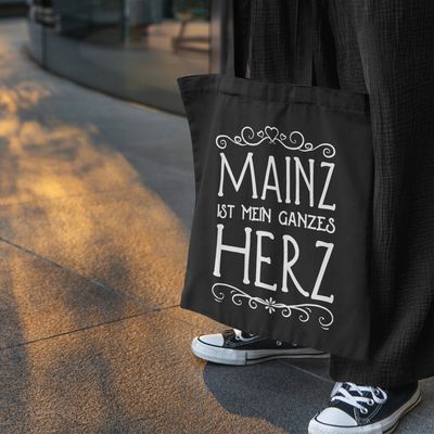 "Mainz ist mein ganzes Herz" Jutebeutel
