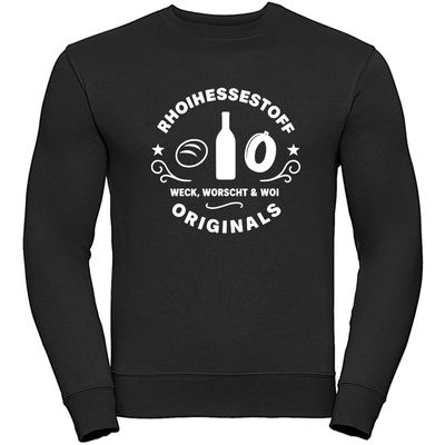 "Rhoihessestoff - Weck, Worscht & Woi" Sweatshirt (Unisex)