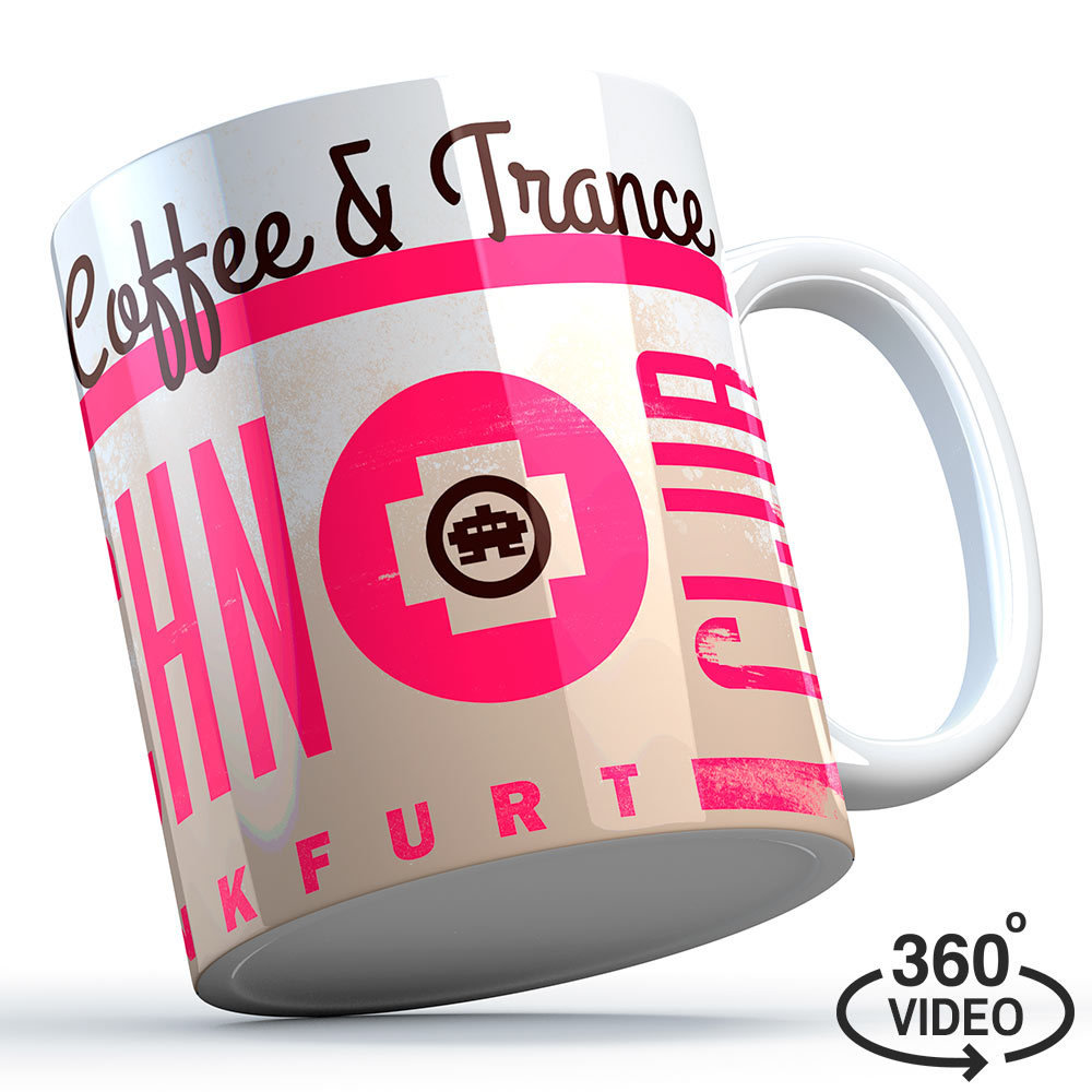Technoclub Tasse "Addicted to Coffee & Trance" 11134