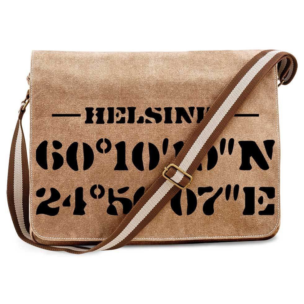 "Helsinki" Premium Messengertasche im Vintagelook
