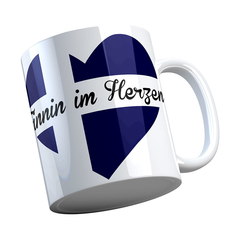 Magische Tasse "Finnin/Finne im Herzen"