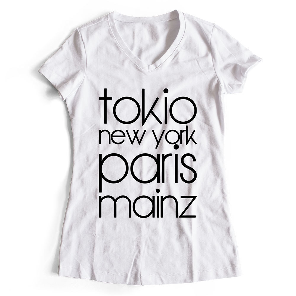 T-Shirt "Mainz, Tokio, New York, Paris" (Damen)