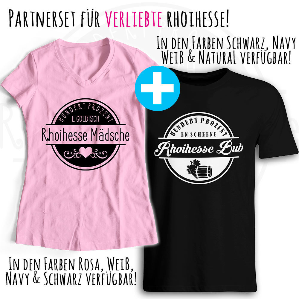 T-Shirt Partnerset "Rhoihesse Mädsche / Rhoihesse Bub" M1-RHL 87882