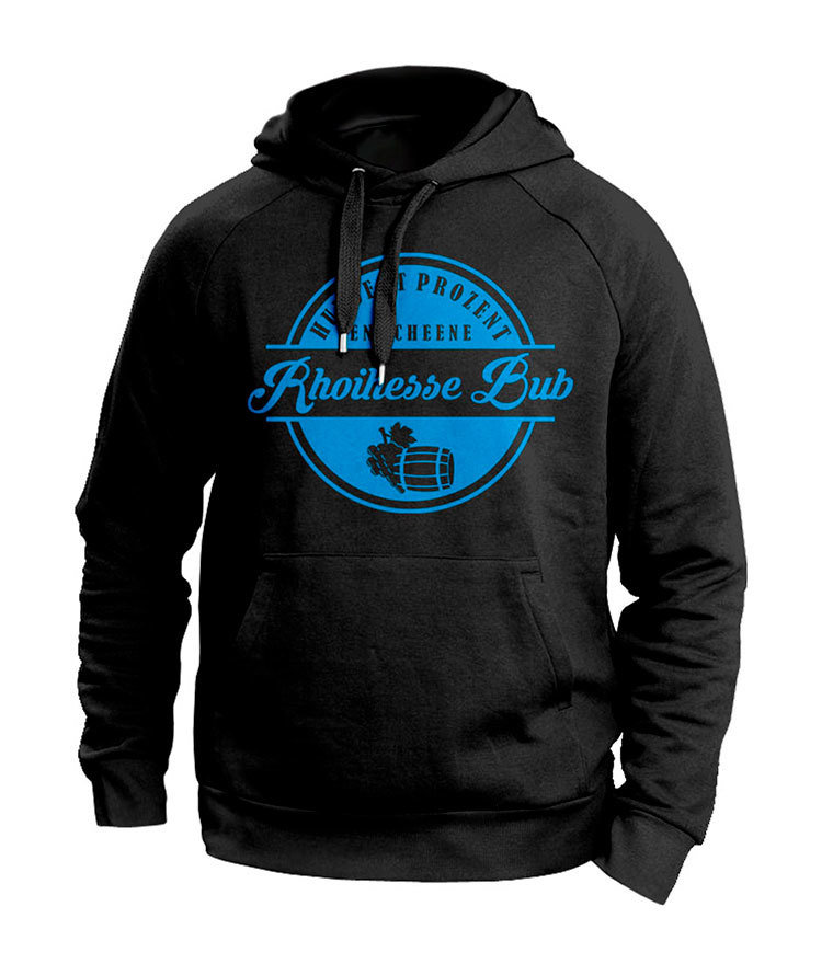 Hoody "Hundert Prozent en scheene Rhoihesse Bub" (Herren) M1-RHL 43233