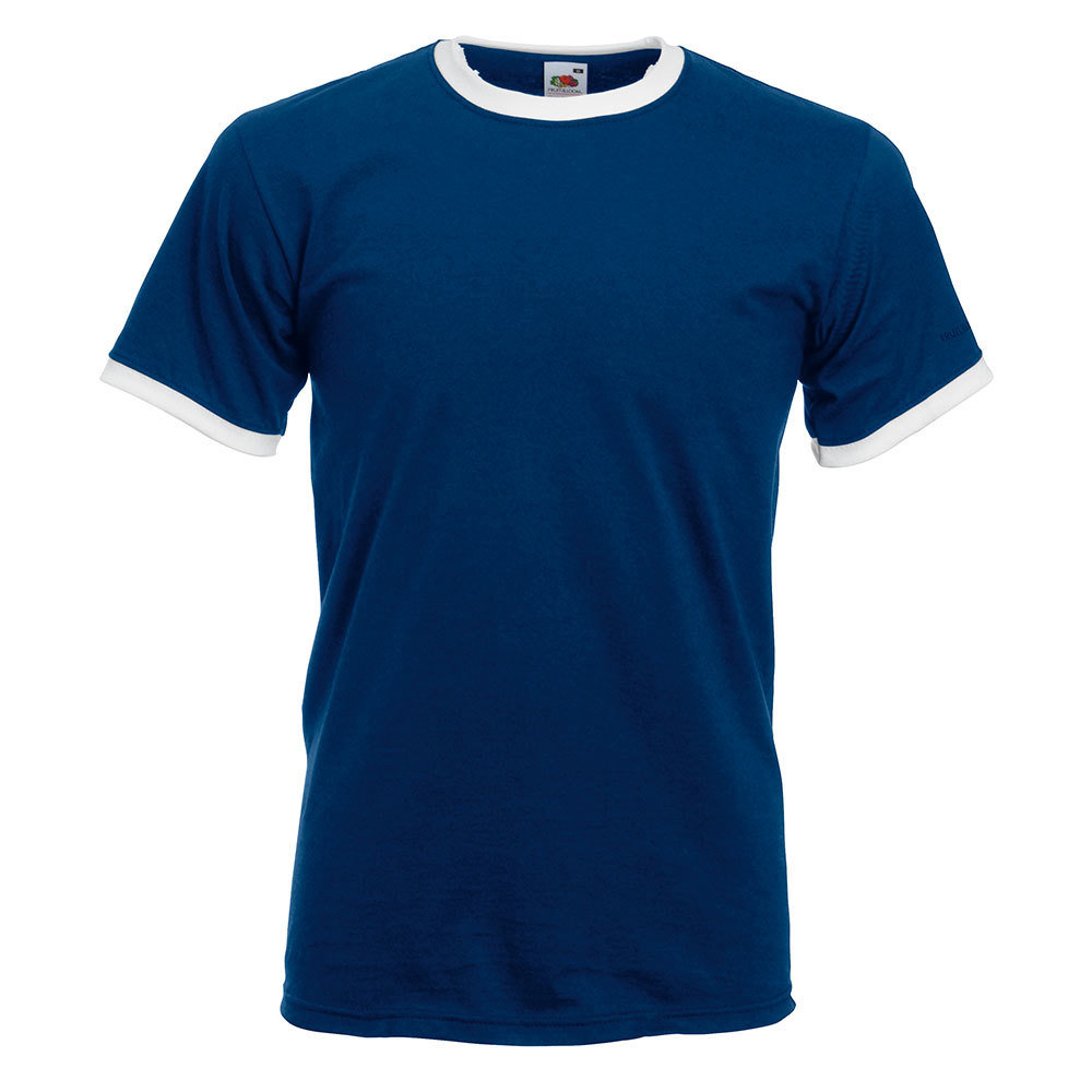 Ringer T-Shirt Rundhals (Herren, Farbe Navy) Ringer T-Shirt Rundhals (Herren, Farbe Navy)