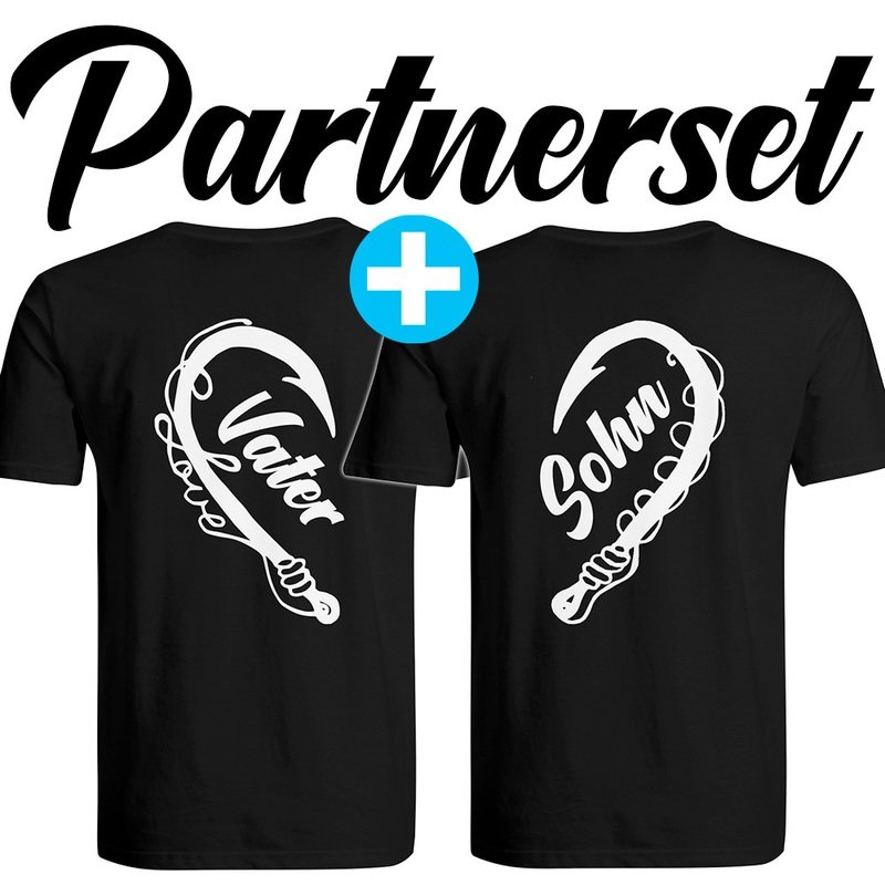 "Angler & Angler / Vater & Sohn" T-Shirt Partnerset (Kindergröße 90 bis XXXL)