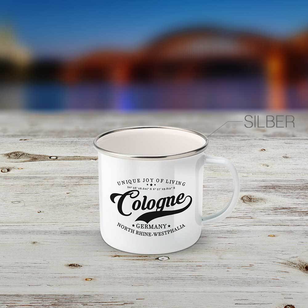 Bruchsichere Emaille-Tasse inkl. Geschenkkarton