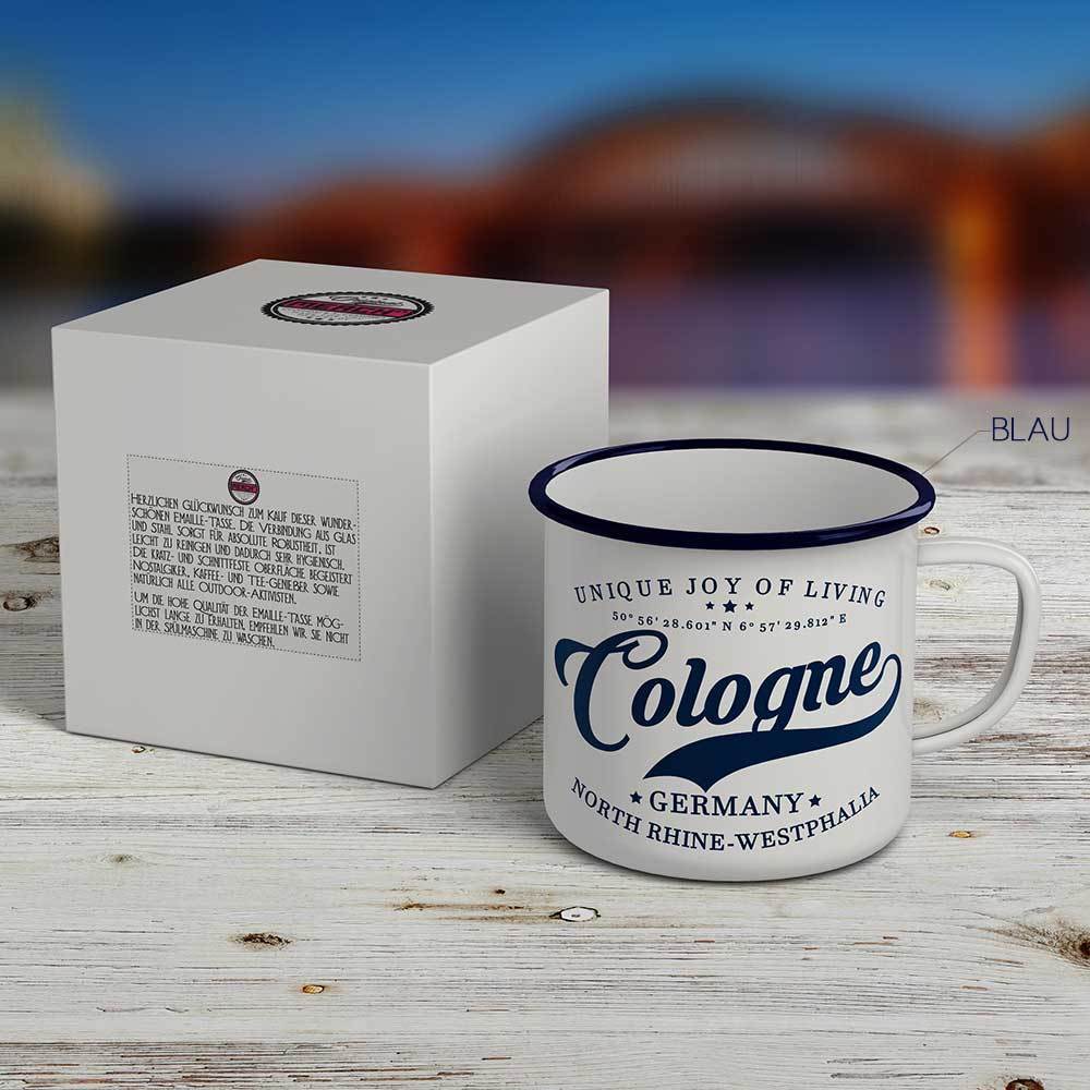Bruchsichere Emaille-Tasse inkl. Geschenkkarton