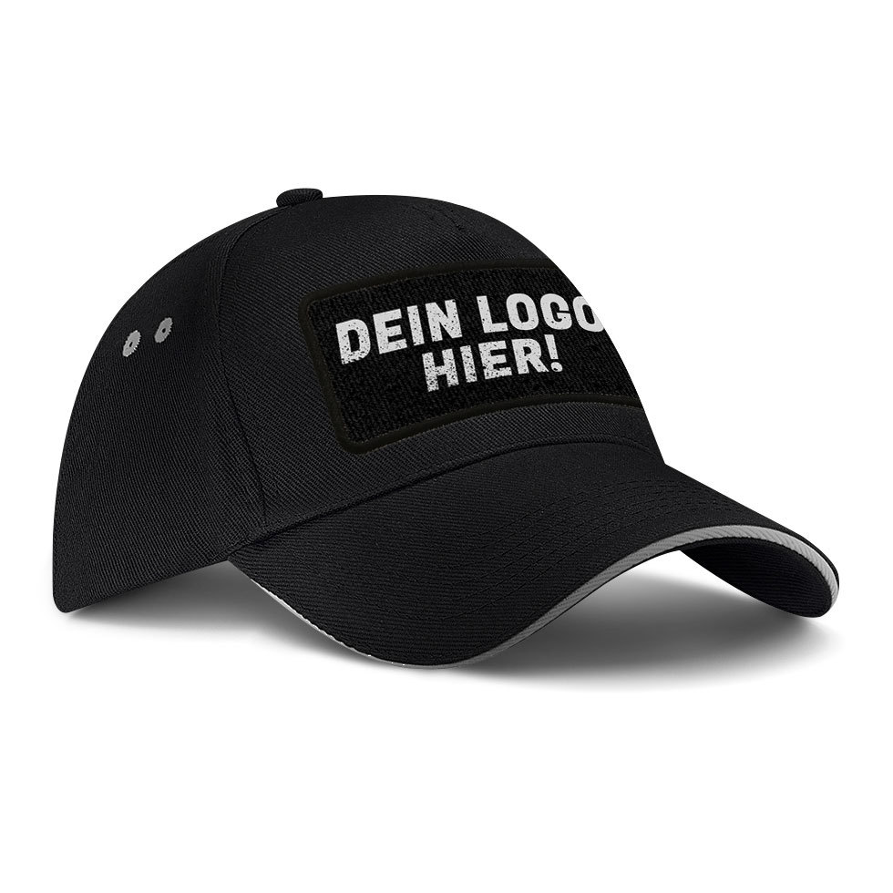 Basecap "Black Mamba" mit gewebtem Patch und Stickumrandung CM 47832