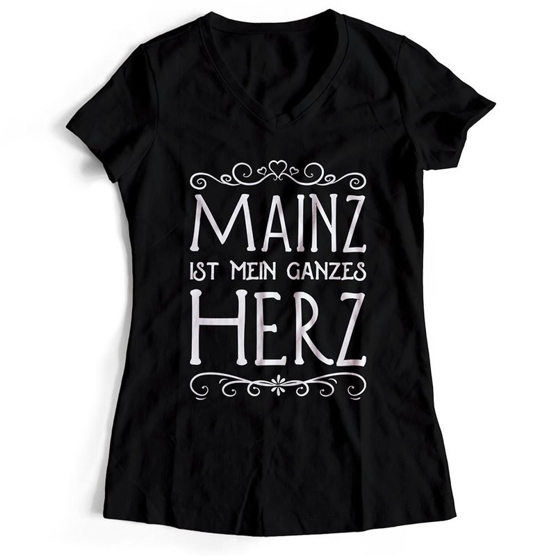 Mainz T-Shirt Mainz T-Shirt "Mainz ist mein ganzes Herz" (Damen)