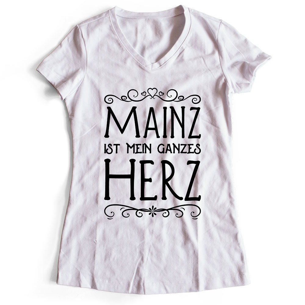 Mainz T-Shirt "Mainz ist mein ganzes Herz" (Damen)