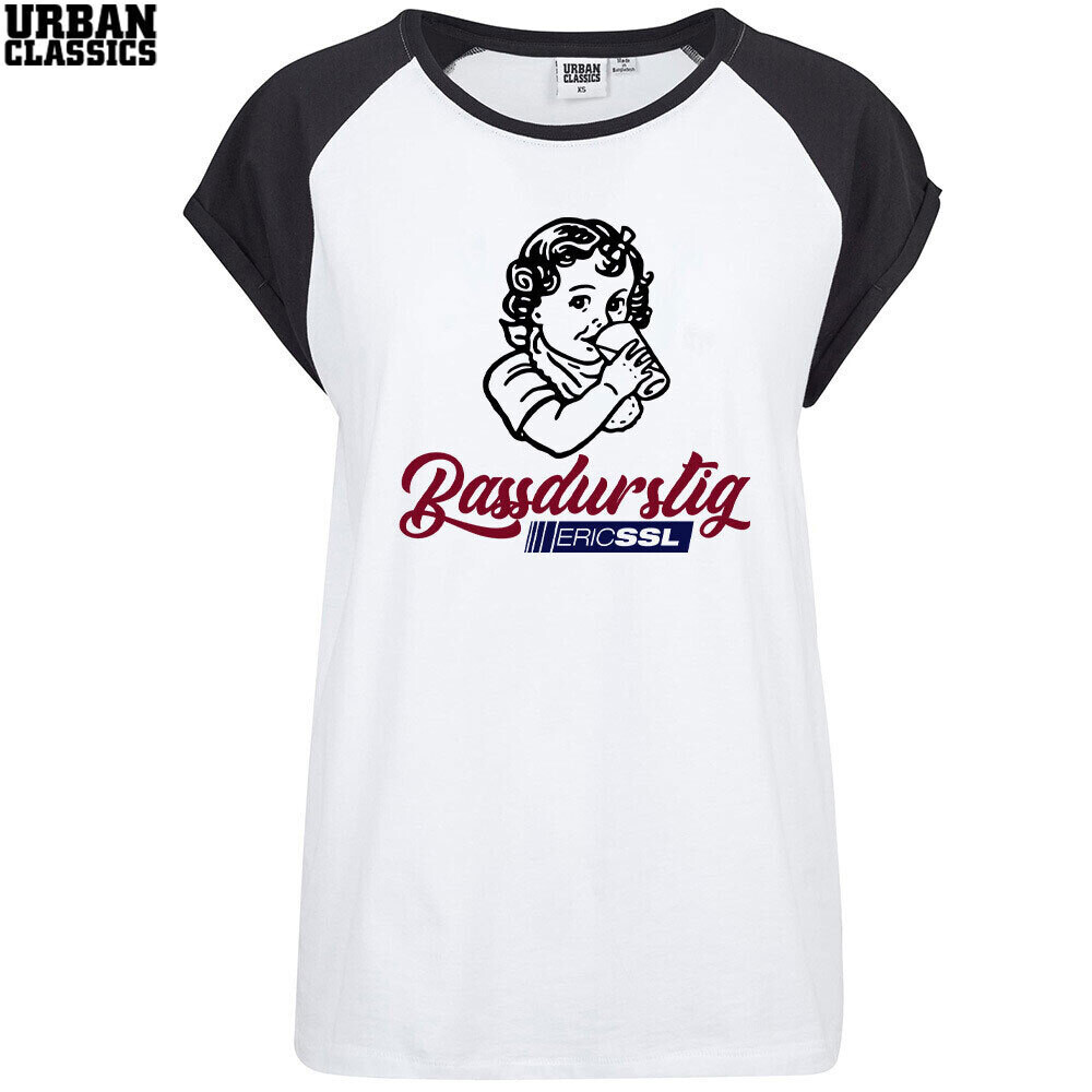 Eric SSL "Bassdurstig" Contrast T-Shirt by Urban Classics (Women)