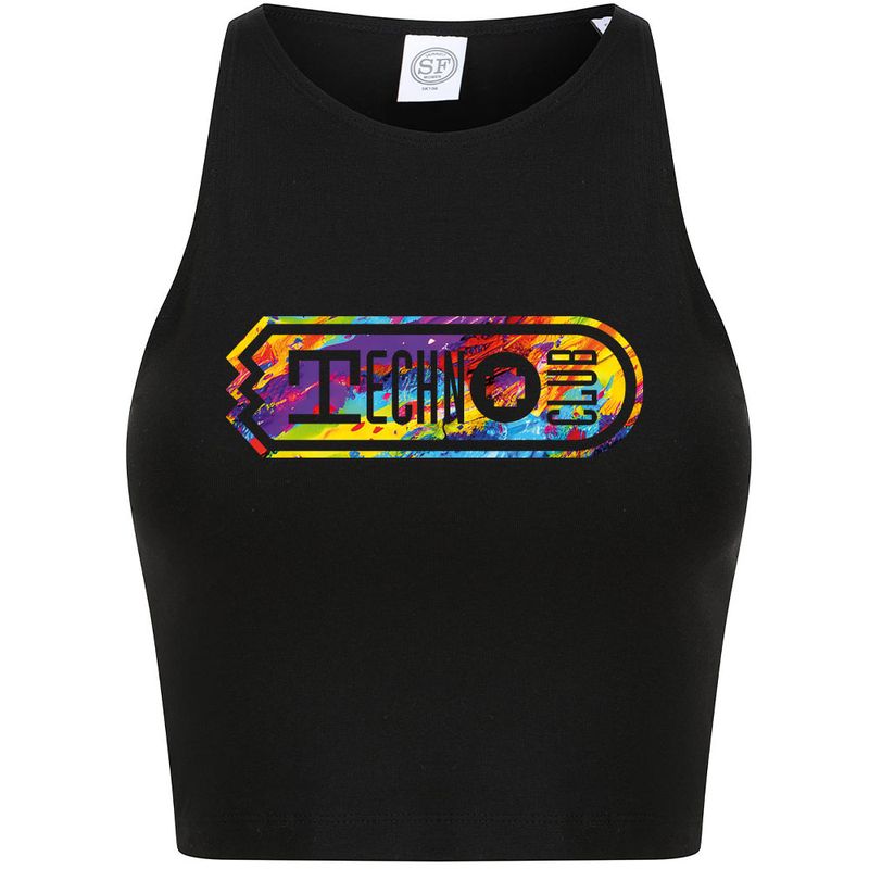 Technoclub Women´s Cropped Top "Colorful Explosion" (Women)