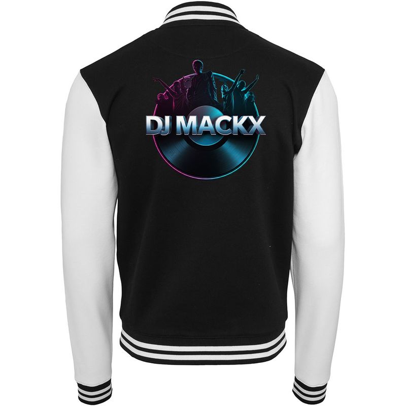 DJ Mackx Sweat-College-Jacket | Round-Logo (Unisex)