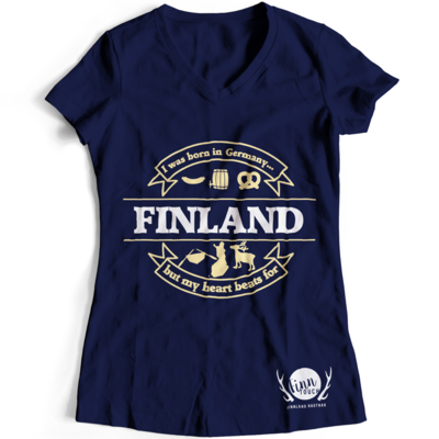 Girlieshirt Girlieshirt "I was born in Germany, but my heart beats for Finland"