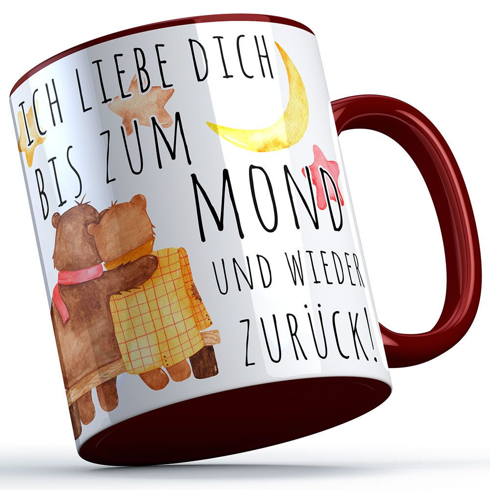 Ich liebe dich bis zum Mond und wieder zurück Tasse (5 Varianten)
