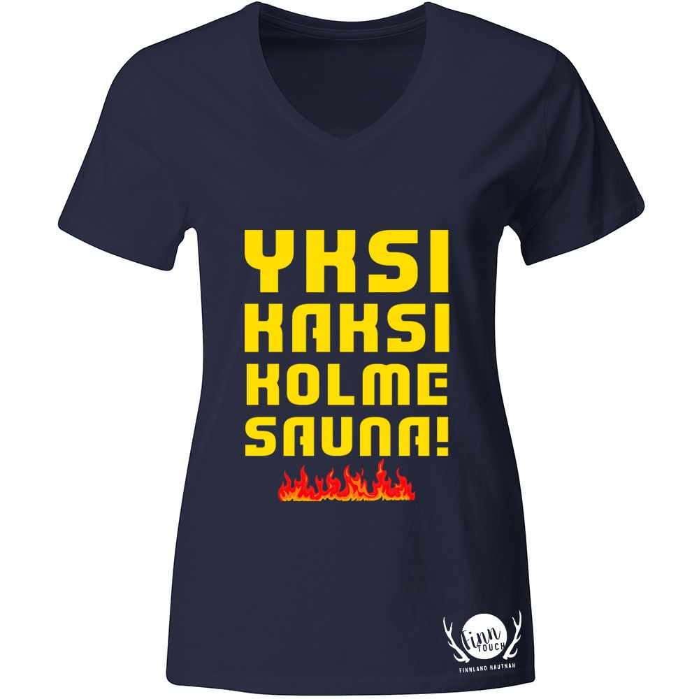 Girlieshirt "Yksi Kaksi Kolme Sauna!"