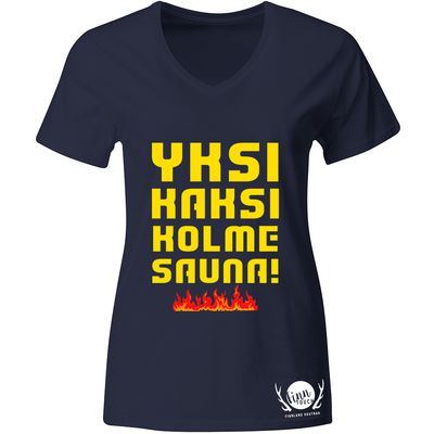 Girlieshirt "Yksi Kaksi Kolme Sauna!"