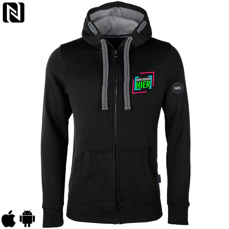 NFC Luxury-Jacket mit eigenem Firmenlogo und besticktem NFC-Chip (Digitale Visitenkarte) | Unisex