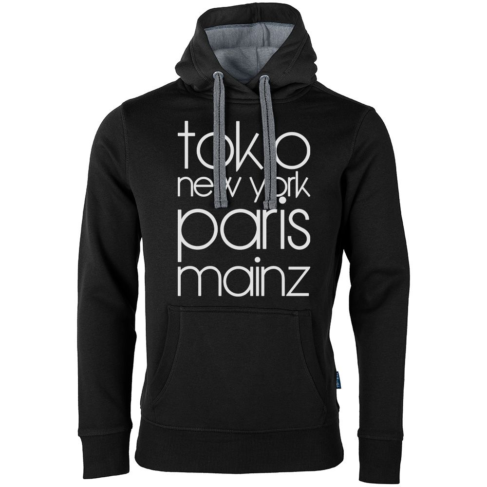 "Tokio, New York, Paris, Mainz" Luxury Hoodie (Unisex)