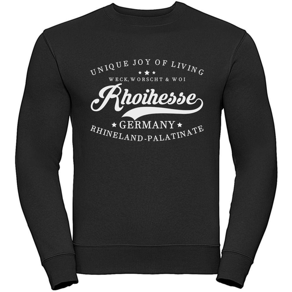 "Weck, Worscht & Woi - Rhoihesse!" Sweatshirt (Unisex)