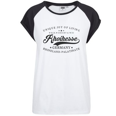 "Weck, Worscht & Woi - Rhoihesse!"Contrast T-Shirt by Urban Classics (Damen)