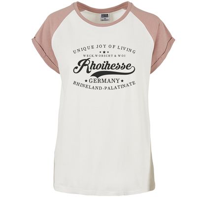 "Weck, Worscht & Woi - Rhoihesse!"Contrast T-Shirt by Urban Classics (Damen)