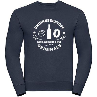 "Rhoihessestoff - Weck, Worscht & Woi" Sweatshirt (Unisex)
