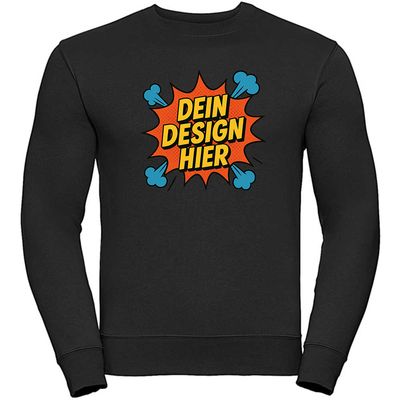 Premium Sweatshirt, Farbe Schwarz (Inkl. zwei Druckbereichen vorne und/oder hinten)