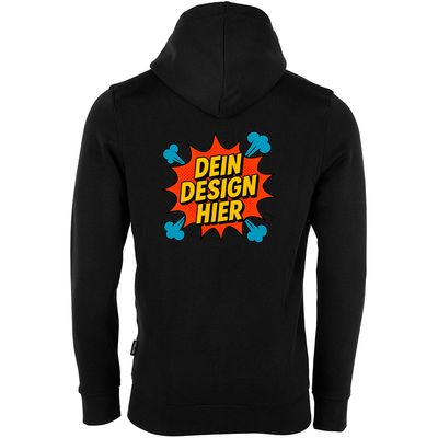 Luxury Reißverschlussjacke, Farbe Schwarz (Inkl. zwei Druckbereichen vorne und/oder hinten)