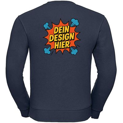 Premium Sweatshirt, Farbe Navy-Blau (Inkl. zwei Druckbereichen vorne und/oder hinten)