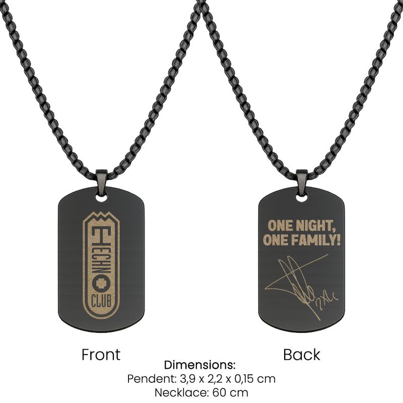Technoclub Halskette doppelseitig graviert (Dog Tag aus Edelstahl, hochpoliert)