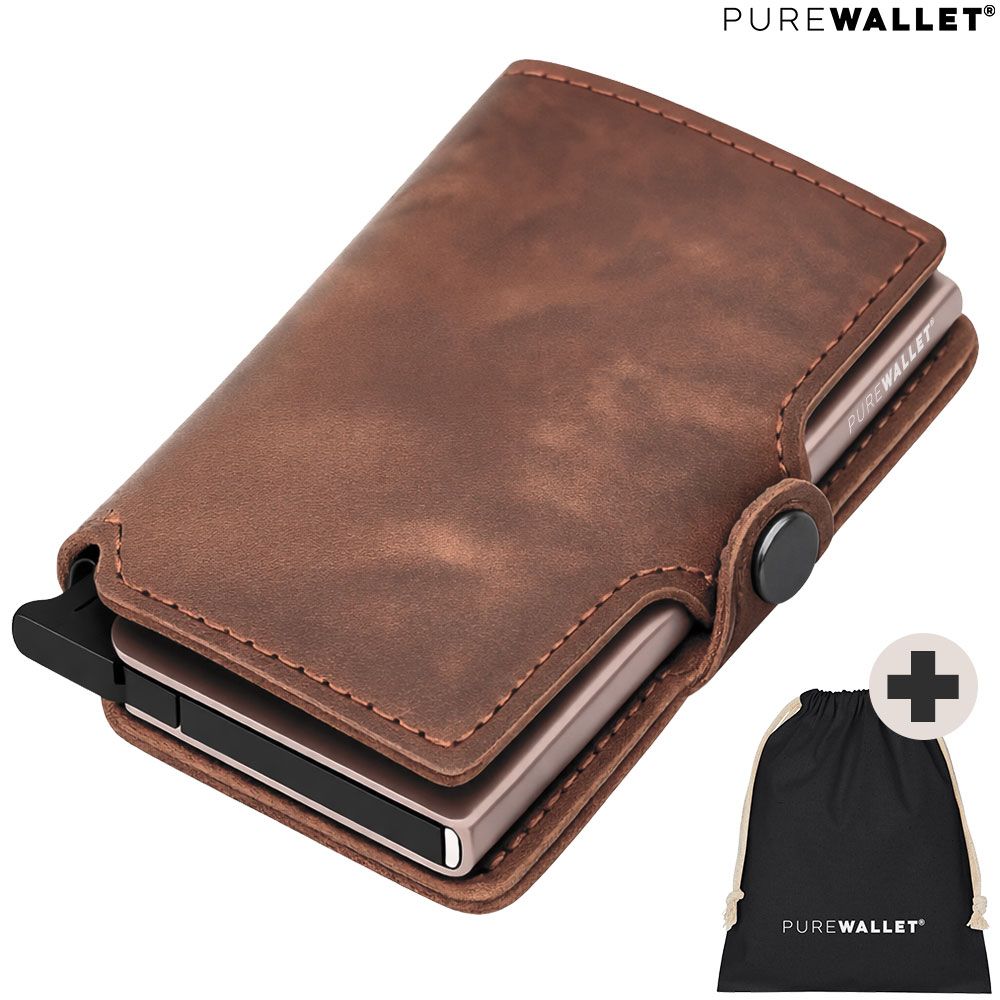 PureWallet® Premium Smart-Wallet (Farbe Braun)
