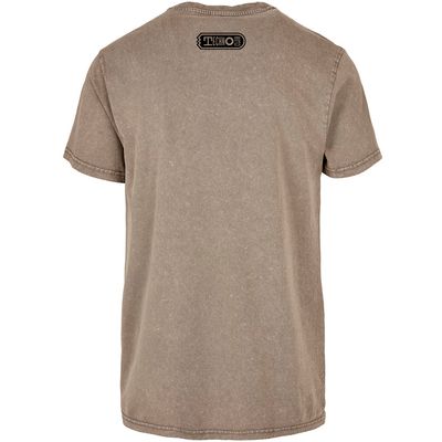 Technoclub "Acid Washed" T-Shirt Dark Khaki / Black (Unisex)
