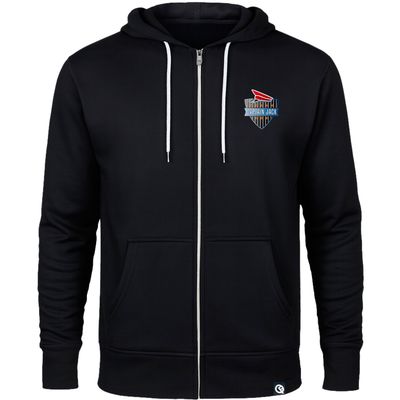 Captain Jack Zip-Hoodie mit integriertem Festival-Bag (Unisex) by Quikflip©