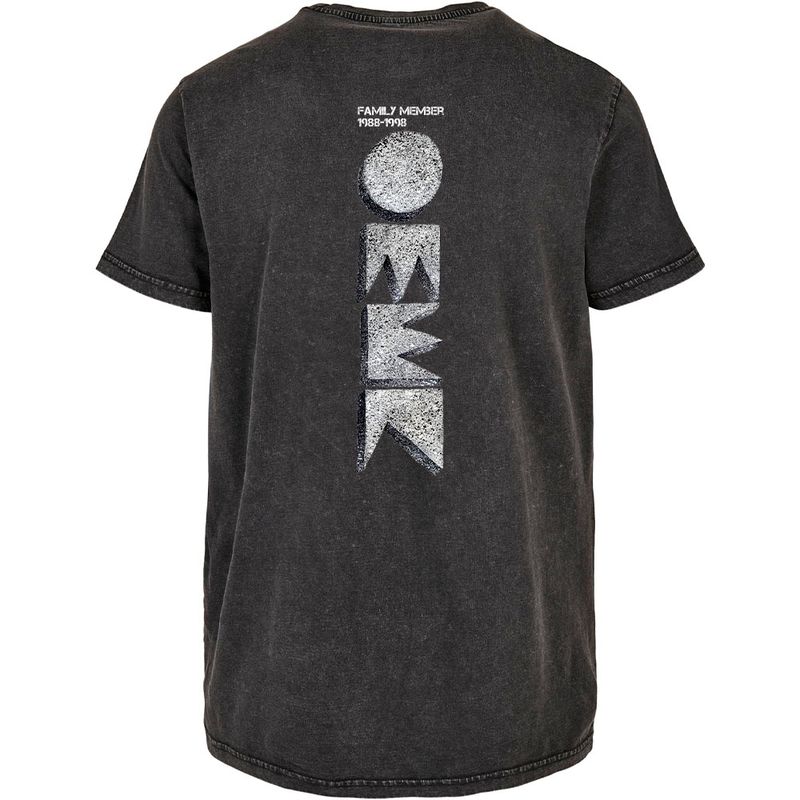OMEN Frankfurt T-Shirt (Unisex / Acid Washed) Design: Vorne kleines Original Logo, hinten Original Logo hochkant