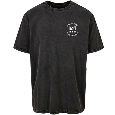 GymMo GymMo "Acid Washed" T-Shirt (Unisex) | Rundes Logo, einfarbig
