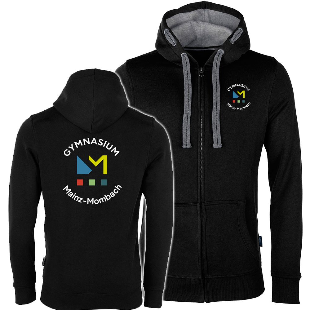 GymMo Luxury Zip-Jacket (Unisex) | Rundes Logo, mehrfarbig