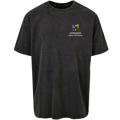 GymMo "Acid Washed" T-Shirt (Unisex) | Eckiges Logo, mehrfarbig