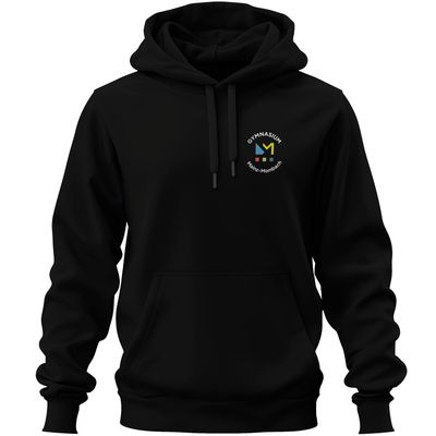 GymMo Premium-Hoodie (Unisex) | Rundes Logo, mehrfarbig