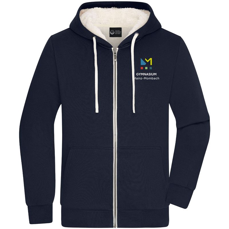 GymMo Sherpa-Zip-Hoodie (Unisex) | Eckiges Logo, mehrfarbig GymMo Sherpa-Zip-Hoodie (Unisex) | Eckiges Logo, mehrfarbig