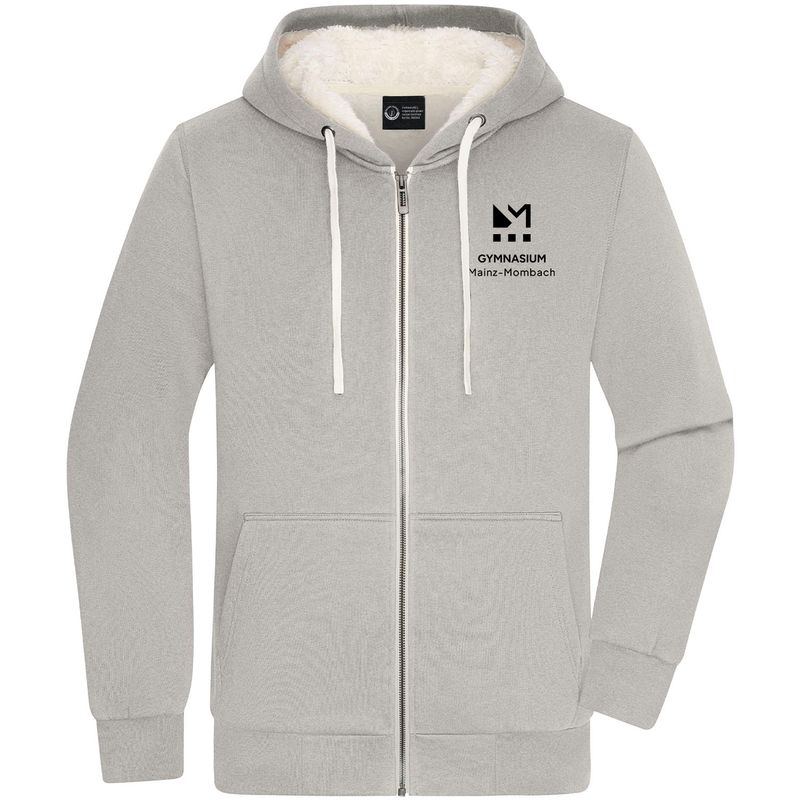 GymMo Sherpa-Zip-Hoodie (Unisex) | Eckiges Logo, mehrfarbig GymMo Sherpa-Zip-Hoodie (Unisex) | Eckiges Logo, mehrfarbig