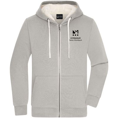 GymMo Sherpa-Zip-Hoodie (Unisex) | Eckiges Logo, mehrfarbig