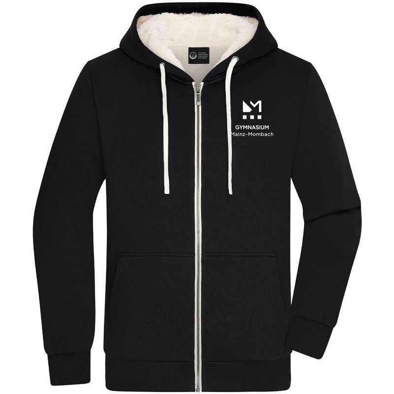 GymMo Sherpa-Zip-Hoodie (Unisex) | Eckiges Logo, mehrfarbig