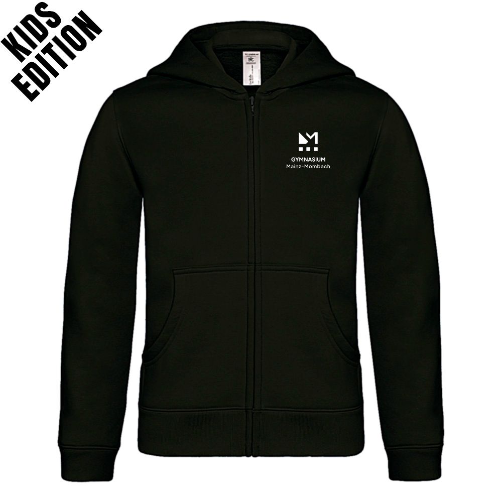 GymMo Zip-Hoodie (Kids Edition) | Eckiges Logo, einfarbig