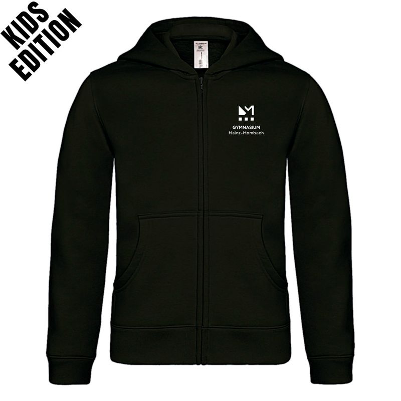 GymMo Zip-Hoodie (Kids Edition) | Eckiges Logo, einfarbig GymMo Zip-Hoodie (Kids Edition) | Eckiges Logo, einfarbig