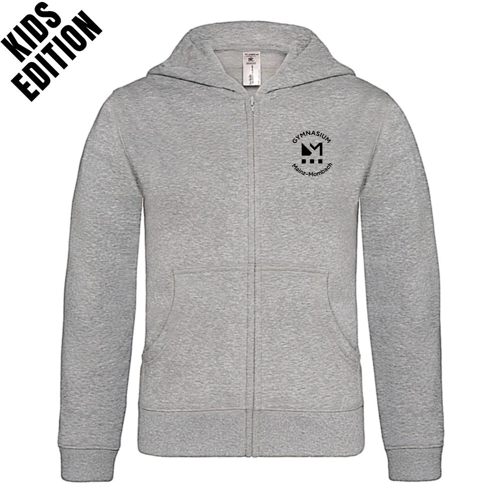 GymMo Zip-Hoodie (Kids Edition) | Rundes Logo, einfarbig