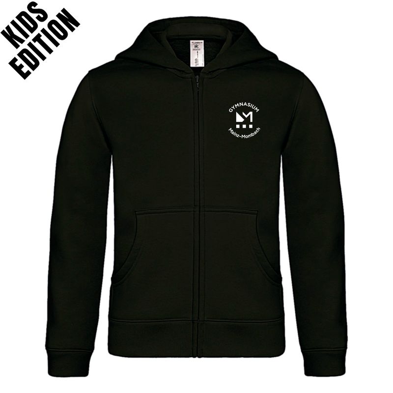 GymMo Zip-Hoodie (Kids Edition) | Rundes Logo, einfarbig