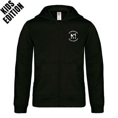 GymMo Zip-Hoodie (Kids Edition) | Rundes Logo, einfarbig