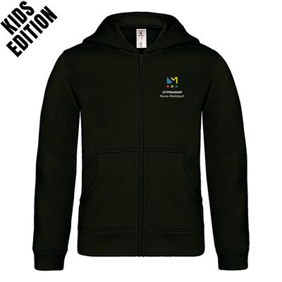 GymMo Zip-Hoodie (Kids Edition) | Eckiges Logo, mehrfarbig